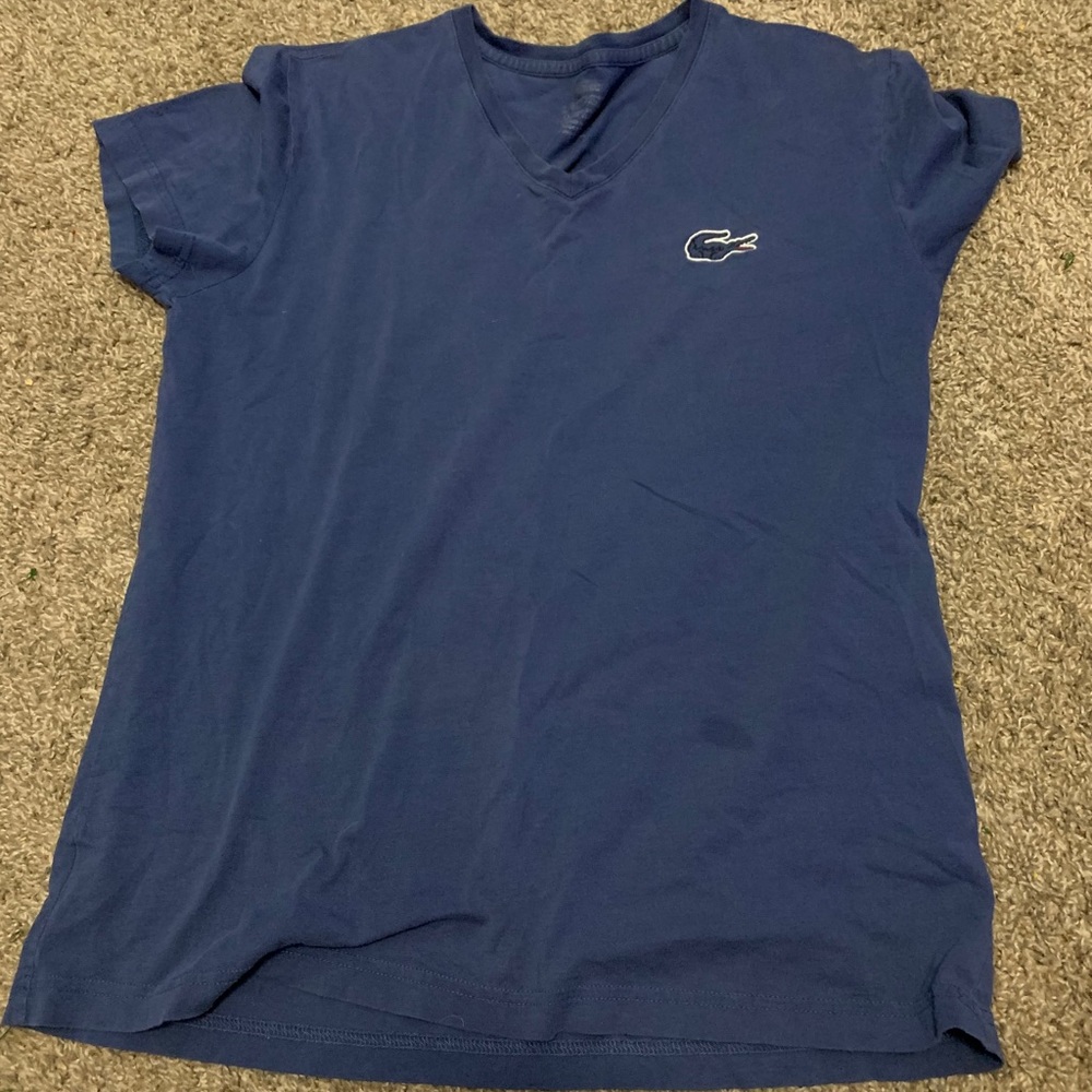 lacoste soft v neck shirt
